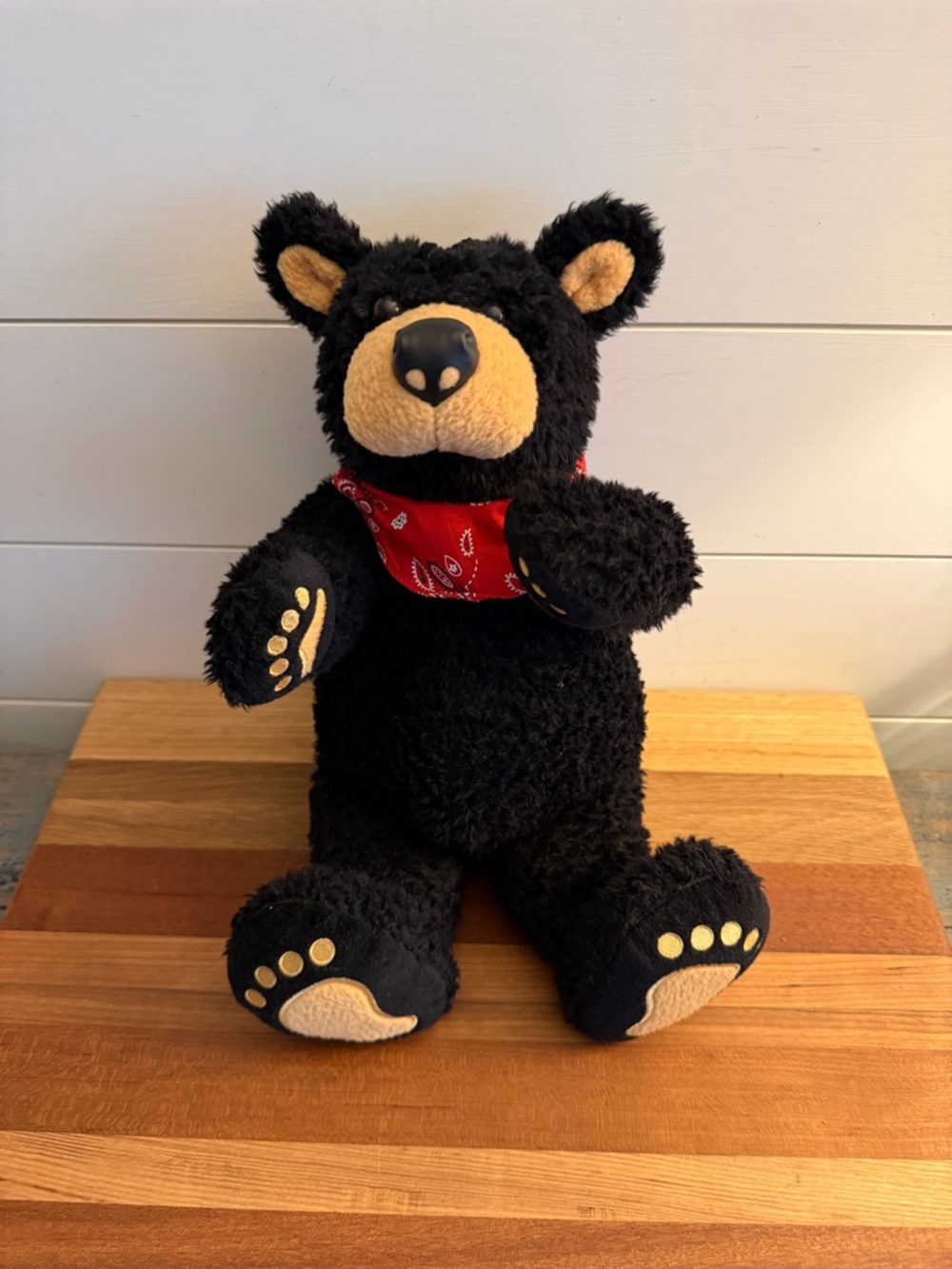 Big Sky Carvers Bearfoots Bear Black Plush 8” vintage